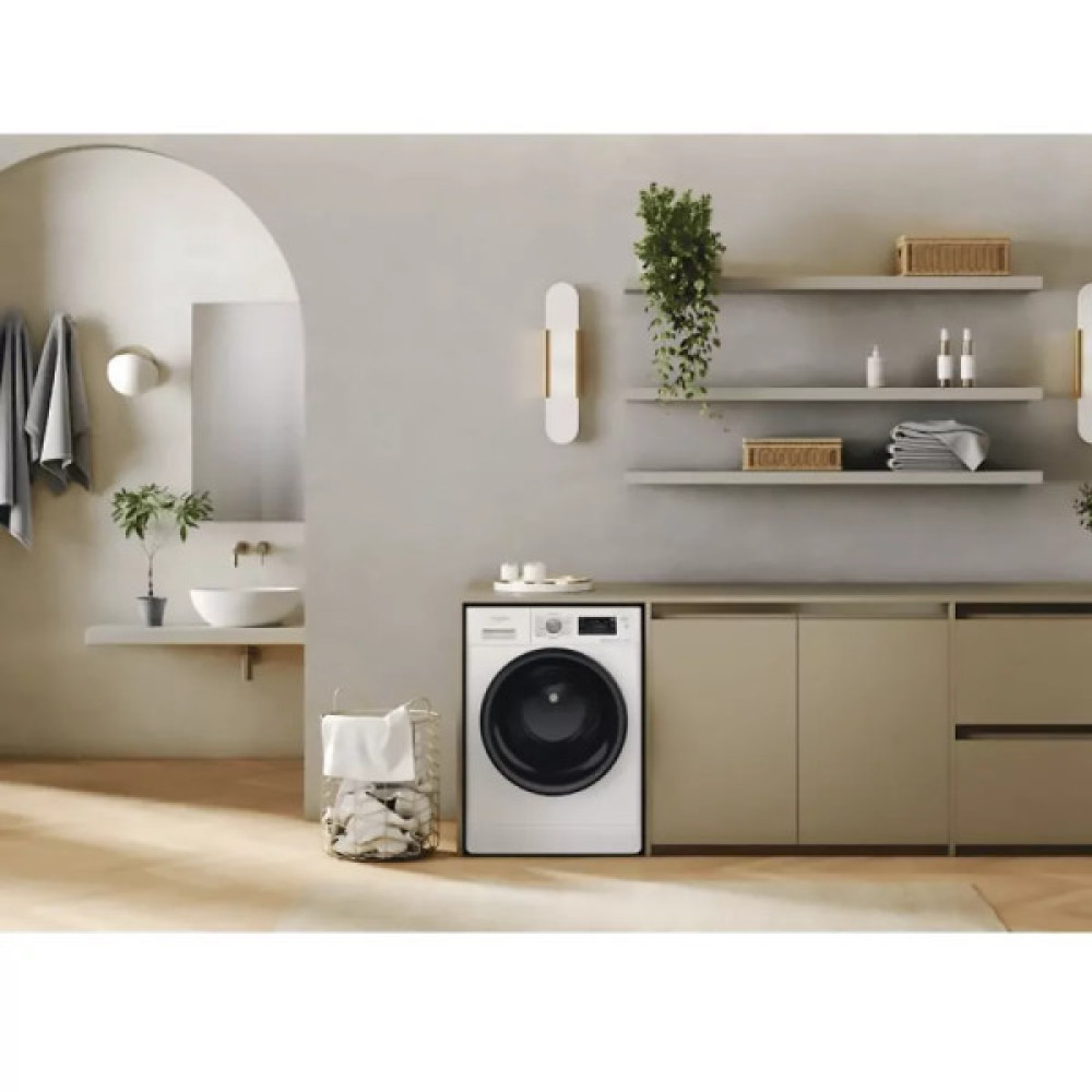 Прально-сушильна машина Whirlpool фронтальна, 8(6)кг, 1400, A, 60см, дисплей, пара, інвертор, білий