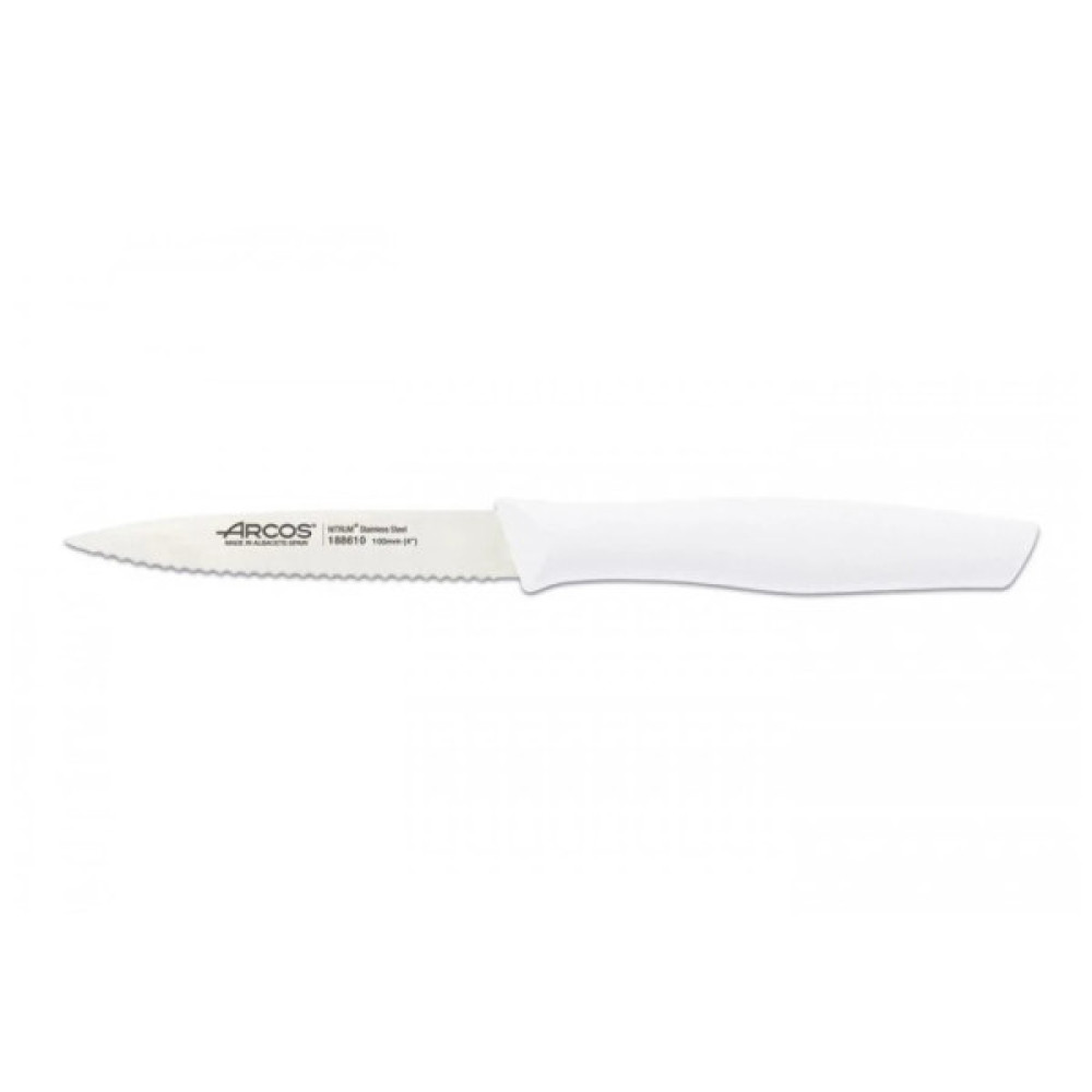 Кухонний ніж Arcos Nova для чищення зубчатий 100 мм Білий (188614)