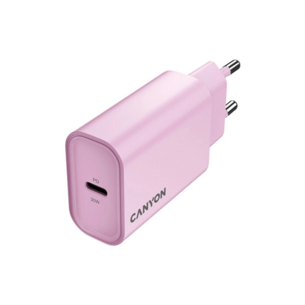 Зарядний пристрій Canyon 30CL OnCharge USB-C PD30W Pink (CNE-CHA30CLPK)