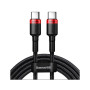 Дата кабель USB-C to USB-C 2.0m PD2.0 100W (20V/5A) red+black Baseus (CATKLF-AL91)