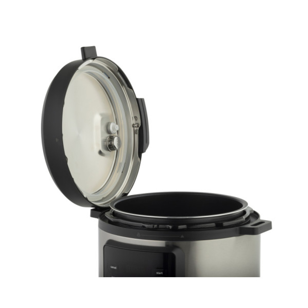 Мультиварка-скороварка Gorenje, 1000Вт, чаша-6л, електронне керув., 8 програм, метал/пластик, чорний-нерж