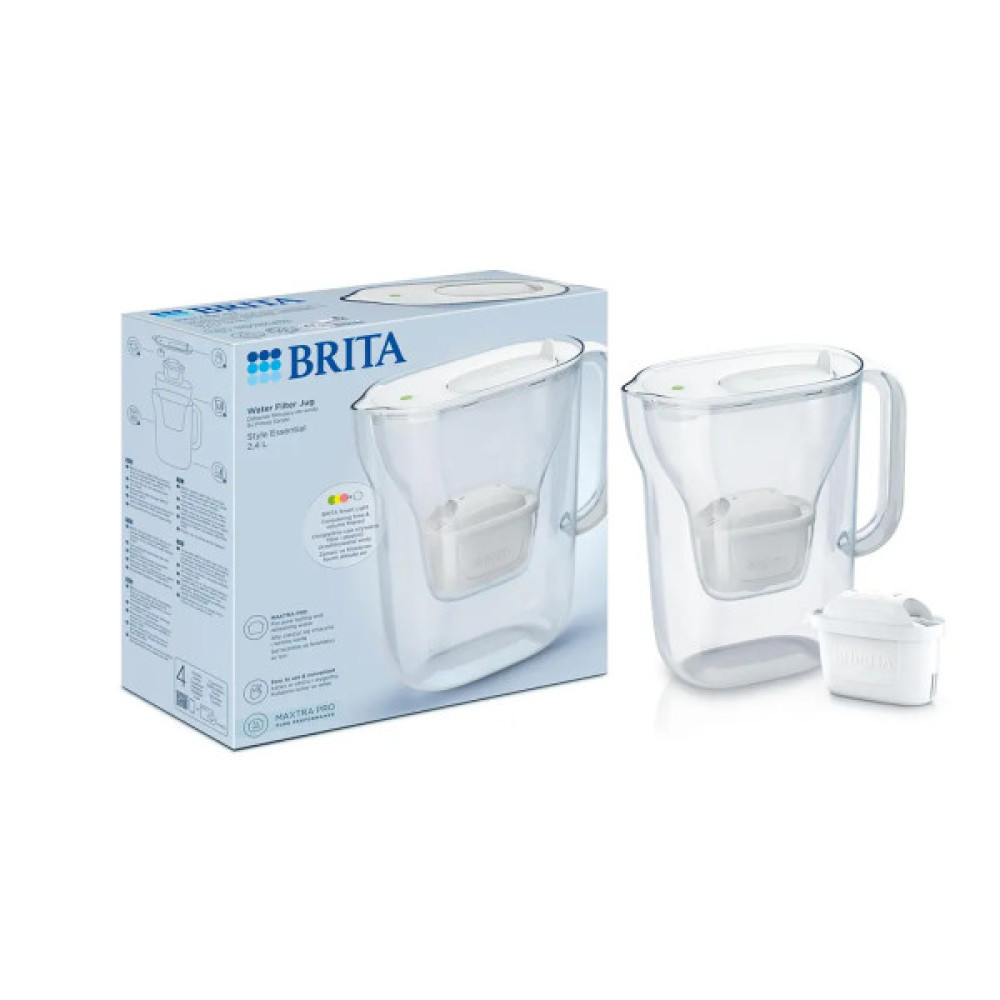 Фільтр-глечик Brita Style Essential MXPro 2.4л (1.4л очищеної води) з картриджем білий