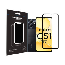 Скло захисне BeCover Realme C51 Black (710301) Скло захисне BeCover Realme C51 Black (710301)