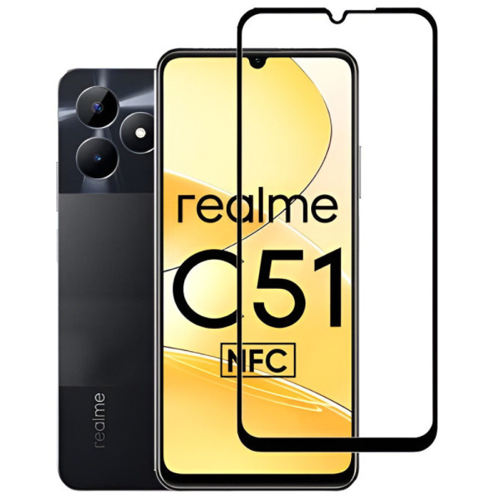 Скло захисне BeCover Realme C51 Black (710301) Скло захисне BeCover Realme C51 Black (710301)