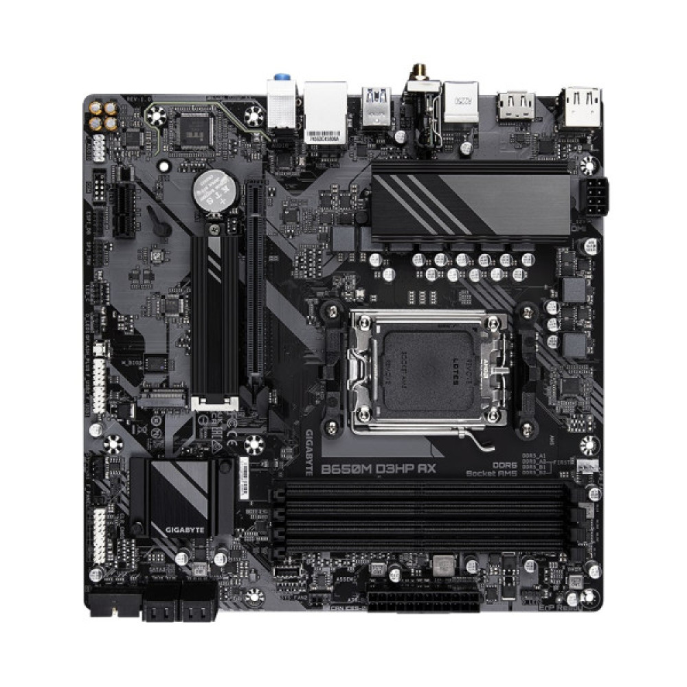 Материнська плата GIGABYTE B650M D3HP AX sAM5 B650 4xDDR5 M.2 HDMI DP Wi-Fi BT mATX