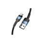 Дата кабель USB 2.0 AM to Lightning 2.0m 2.4A blue Essager (EXCL-XCA03)