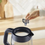 Електрочайник Tefal Morning Glass Kettle, 1.7л, скло, з підсвіткою, чорний