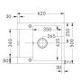 Мийка кухонна Franke Maris, фраграніт, прямокутник, з крилом, 620х500х200мм, чаша - 1, врізна, MRG 611-62, сахара
