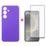 Чохол до мобільного телефона Dengos Samsung Galaxy S24 Carbon + glass Purple (DG-KM-102) Чохол до мобільного телефона Dengos Samsung Galaxy S24 Carbon + glass Purple (DG-KM-102)