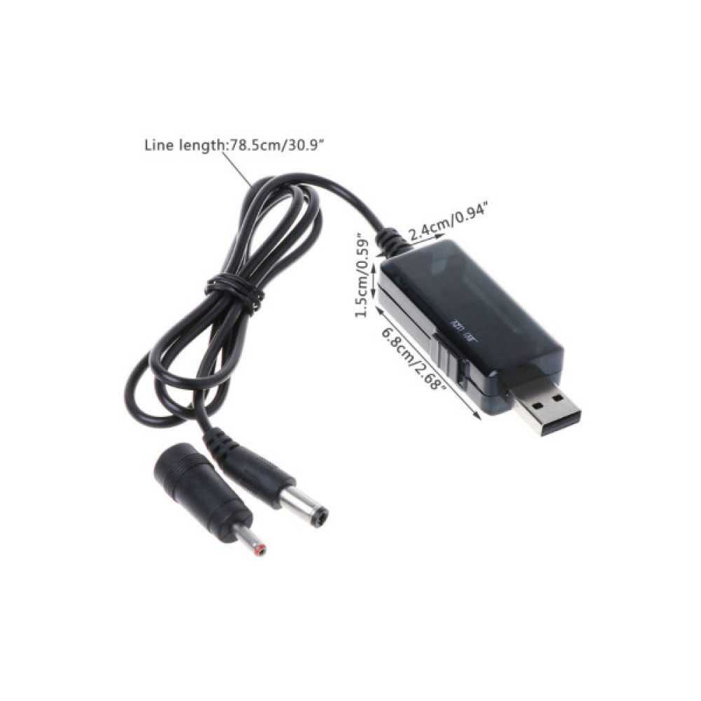 Кабель живлення USB to DC 3.5x1.35mm + 5.5x2.1mm 9V-12V Dynamode (KWS-912V)