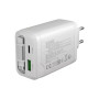 Зарядний пристрій Canyon 1xUSB-C PD65W + 1xUSB QC3.0 + cable USB-C to USB-C white (CNS-CURC65ACW)