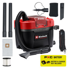 Пилосос професійний акумуляторний Einhell Professional TP-VC 18/10 Li BL 18В 130мбар контейнер 10л вологе/сухе прибирання Dust Class L 3.05кг без АКБ та ЗП