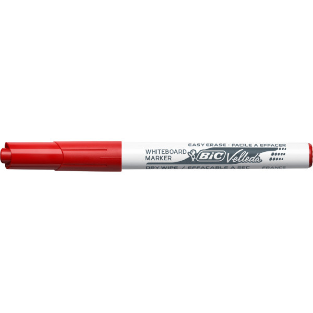 Маркер Bic для сухостираємих дошок Velleda, 1.6 мм, червоний (bc9581691)