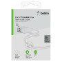 Кабель USB-A > USB-C заряджання/синхронізації Belkin 2м, 15Вт, Type-C, силіконовий з кліпсою, білий