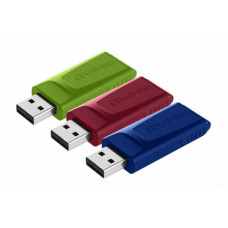 USB флеш накопичувач Verbatim 3x16GB Slider Red/Blue/Green USB 2.0 (49326) USB флеш накопичувач Verbatim 3x16GB Slider Red/Blue/Green USB 2.0 (49326)