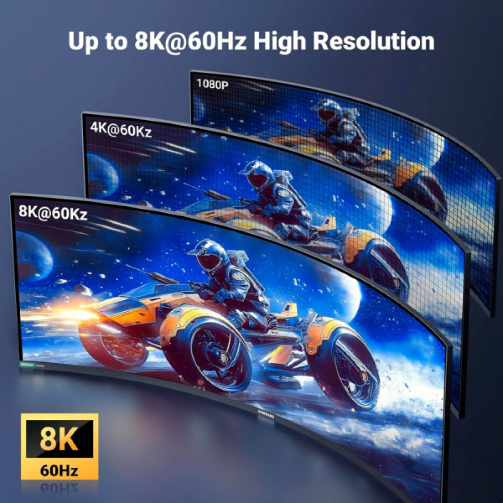 Кабель мультимедійний HDMI M to HDMI micro M 2.0m V2.1 8K60Hz HD164 black Ugreen (15517)