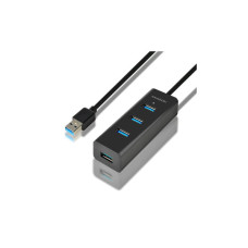 Концентратор AXAGON USB 3.1 to 4xUSB 3.0 1.2m + cable USB to Micro 5P black (HUE-S2BL) Концентратор AXAGON USB 3.1 to 4xUSB 3.0 1.2m + cable USB to Micro 5P black (HUE-S2BL)