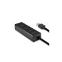 Концентратор AXAGON USB 3.1 to 4xUSB 3.0 1.2m + cable USB to Micro 5P black (HUE-S2BL)