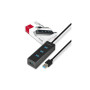 Концентратор AXAGON USB 3.1 to 4xUSB 3.0 1.2m + cable USB to Micro 5P black (HUE-S2BL)
