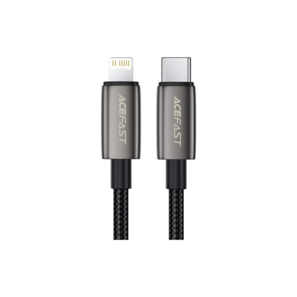 Дата кабель USB 2.0 AM to Lightning 1.2m 30W nylon black Acefast (6974316285410)