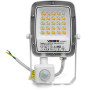 Прожектор Videx F5 20W 3000-5000-6500K з датчиком руху 230V White (VL-F5-020CW-S)