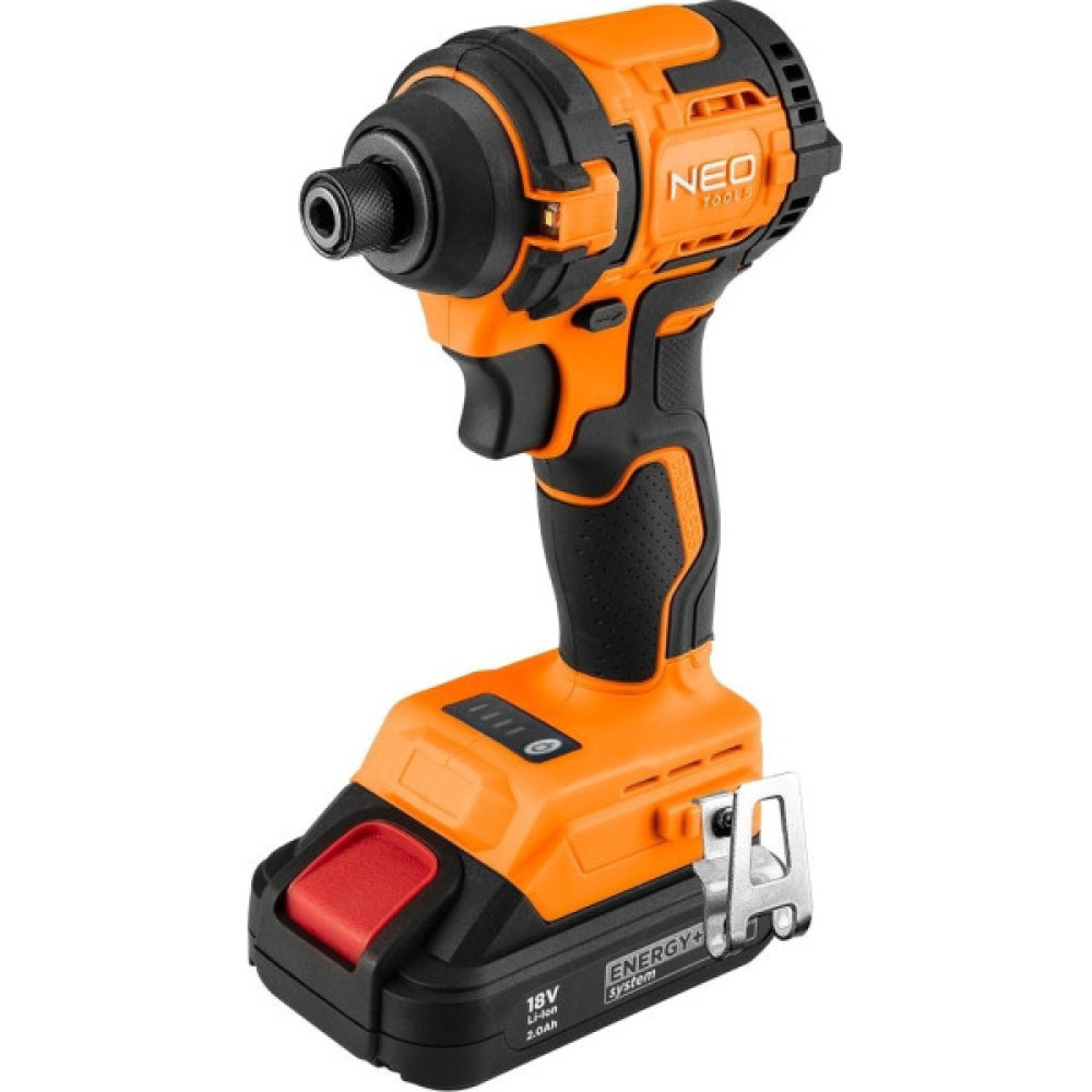 Гайковерт ударний Neo Tools Energy+ 18В безщітковий 3600об·хв 300Нм 1/4" 4 швидкості 0.85кг без АКБ та ЗП