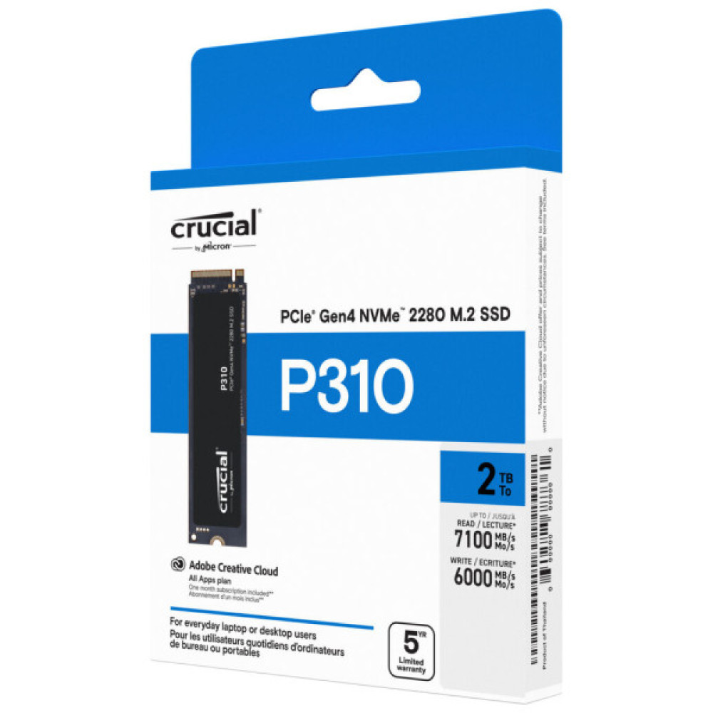 Накопичувач SSD M.2 2280 2TB P310 Micron (CT2000P310SSD8)