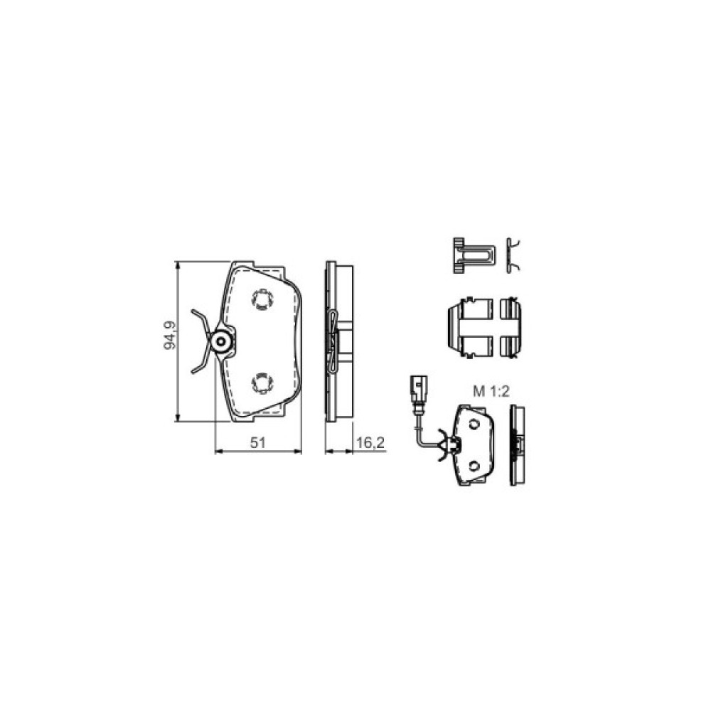 Гальмівні колодки Bosch 0 986 494 529 Гальмівні колодки Bosch 0 986 494 529
