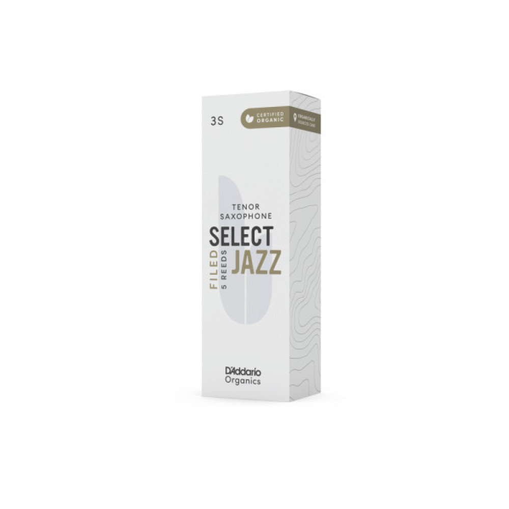 Тростина для саксофона D'Addario Organic Select Jazz - Tenor Sax Filed 3S - 5 Pack (ORSF05TSX3S)