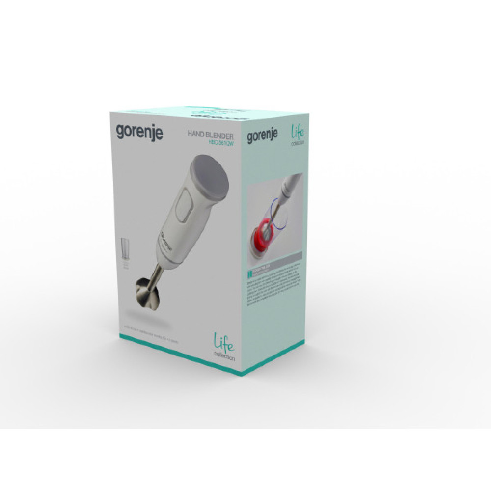 Блендер Gorenje заглибний 560Вт, 2в1, чаша-500мл, білий