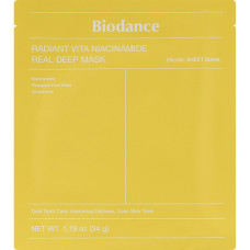 Маска для обличчя Biodance Radiant Vita Niacinamide Real Deep Mask 34 г (8809937361459)