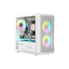 Корпус для ПК Logic concept PORTOS MESH+GLASS ARGB fans 3x120mm WHITE (AM-PORTOS-20-0000000-0002)