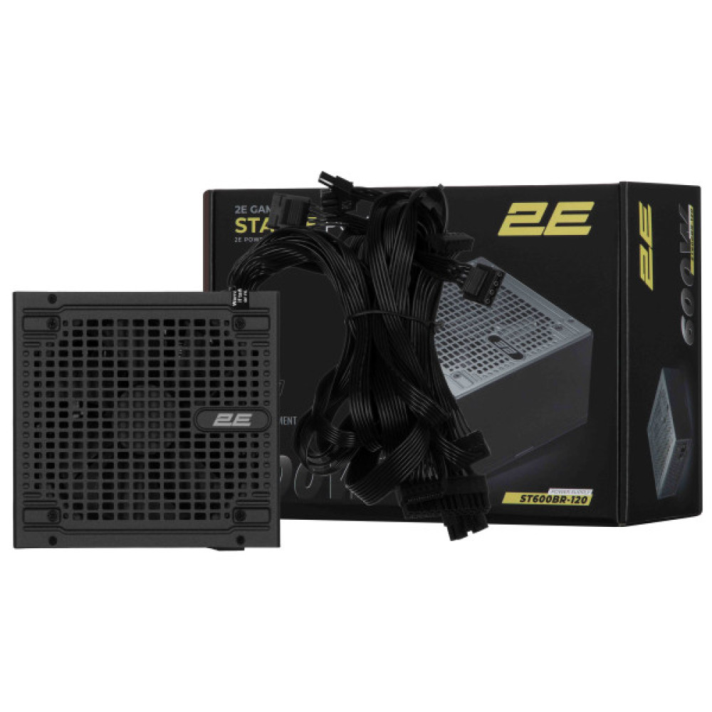 Блок живлення 2E GAMING Stable Power ATX3.1 (600W), >85%, 80+ Bronze, 120мм, 1xMB 24pin(20+4), 2xCPU 8pin(4+4), 3xMolex, 6xSATA, 2xPCIe 8pin(6+2)