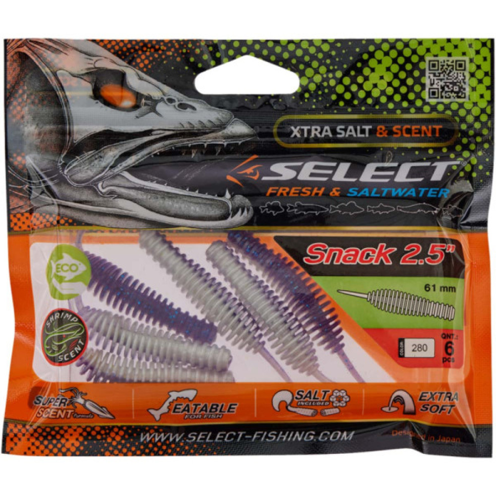 Силікон рибальський Select Snack 2.5" 280 (6 шт/уп) (1870.72.93)