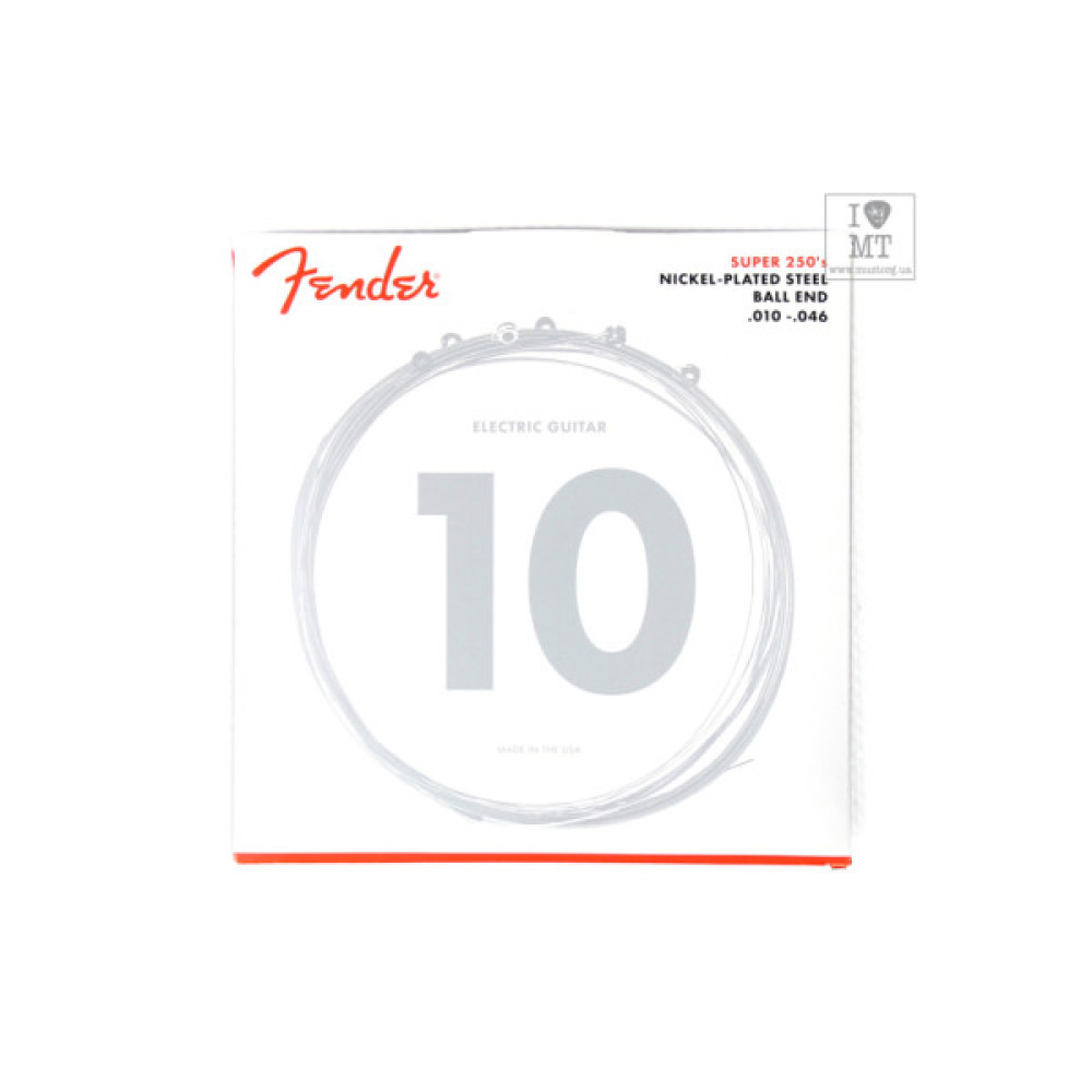 Струни для гітари Fender 250R Nickel-Plated Steel Guitar Strings (10-46) (A009836)