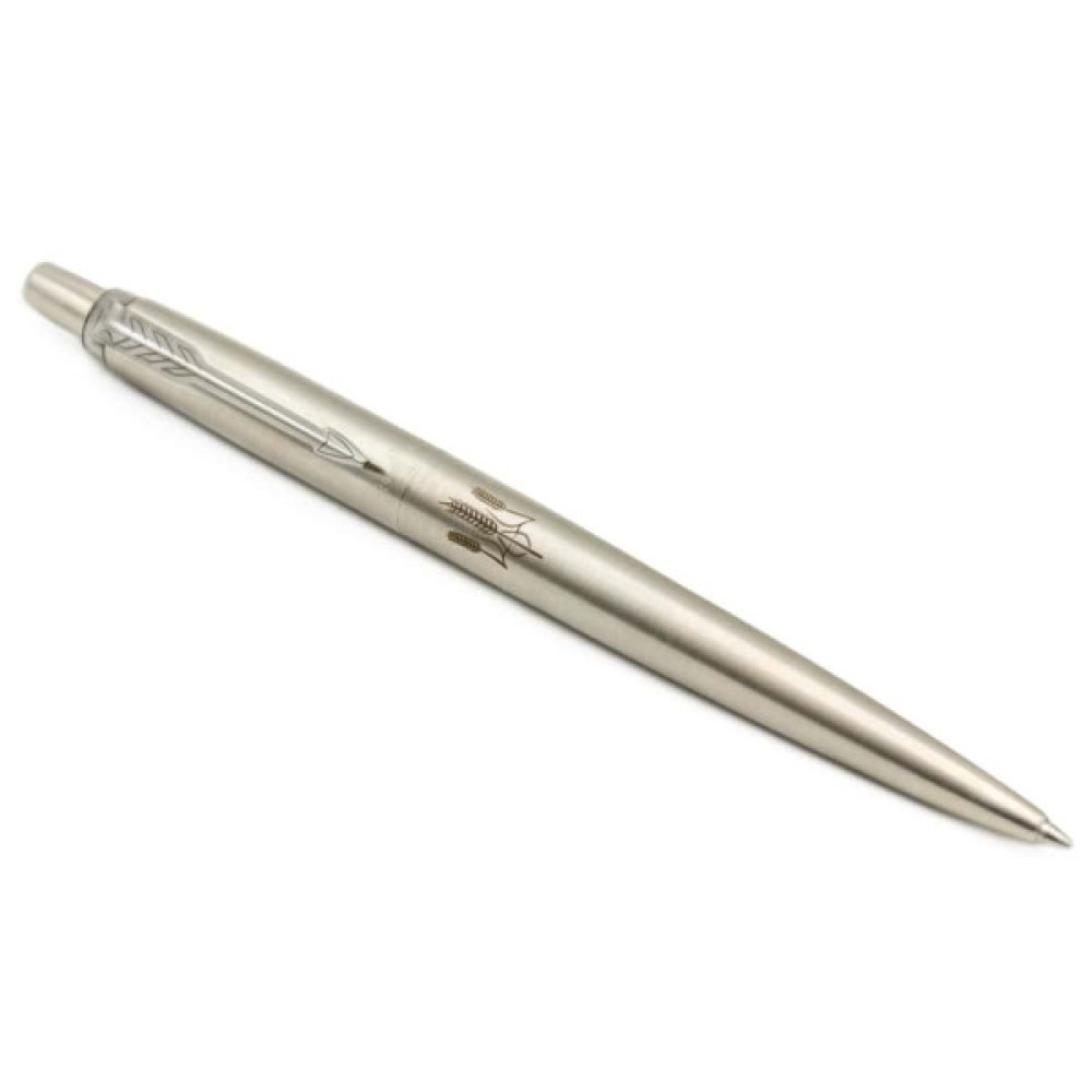 Ручка кулькова Parker JOTTER 17 UKRAINE SS CT BP Тризуб із колосків (16132_T059b)
