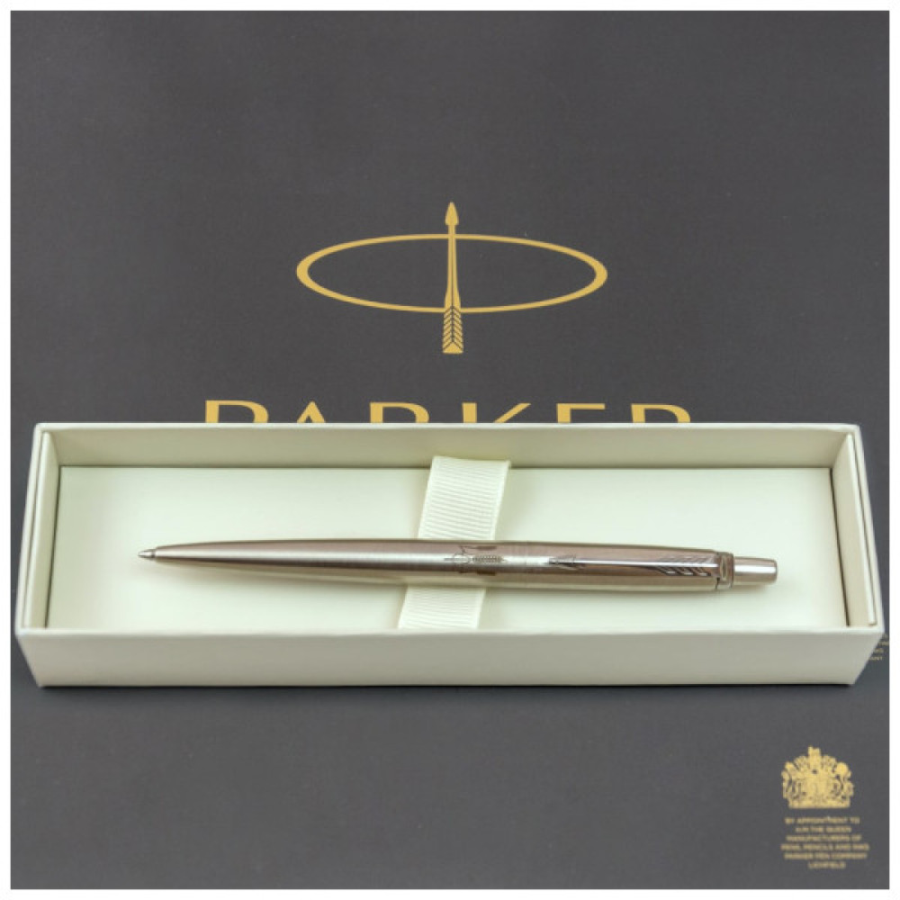 Ручка кулькова Parker JOTTER 17 UKRAINE SS CT BP Тризуб із колосків (16132_T059b)