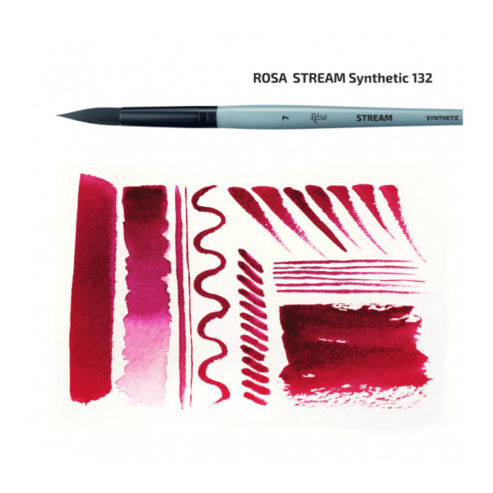 Пензлик для малювання Rosa Синтетика кругла, STREAM 132, № 0 (4823098517306)