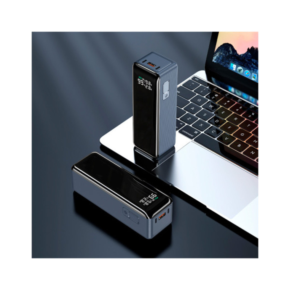 Батарея універсальна Atria 30000mAh PD/3.1/160W(Max)80W+80W, QC/3.0/22.5W, Blue (WPD-160SB)