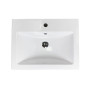 Раковина, умивальник Adamant CERS, штучний камінь, прямокут., з отвором для змішувача, з отвором для переливу, 595x450x158мм, накладний, білий
