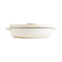 Сотейник KitchenAid Cast Iron чавунний з кришкою, 26 см, 2,77 л, мигдалевий крем (CC009010-001)