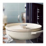 Сотейник KitchenAid Cast Iron чавунний з кришкою, 26 см, 2,77 л, мигдалевий крем (CC009010-001)