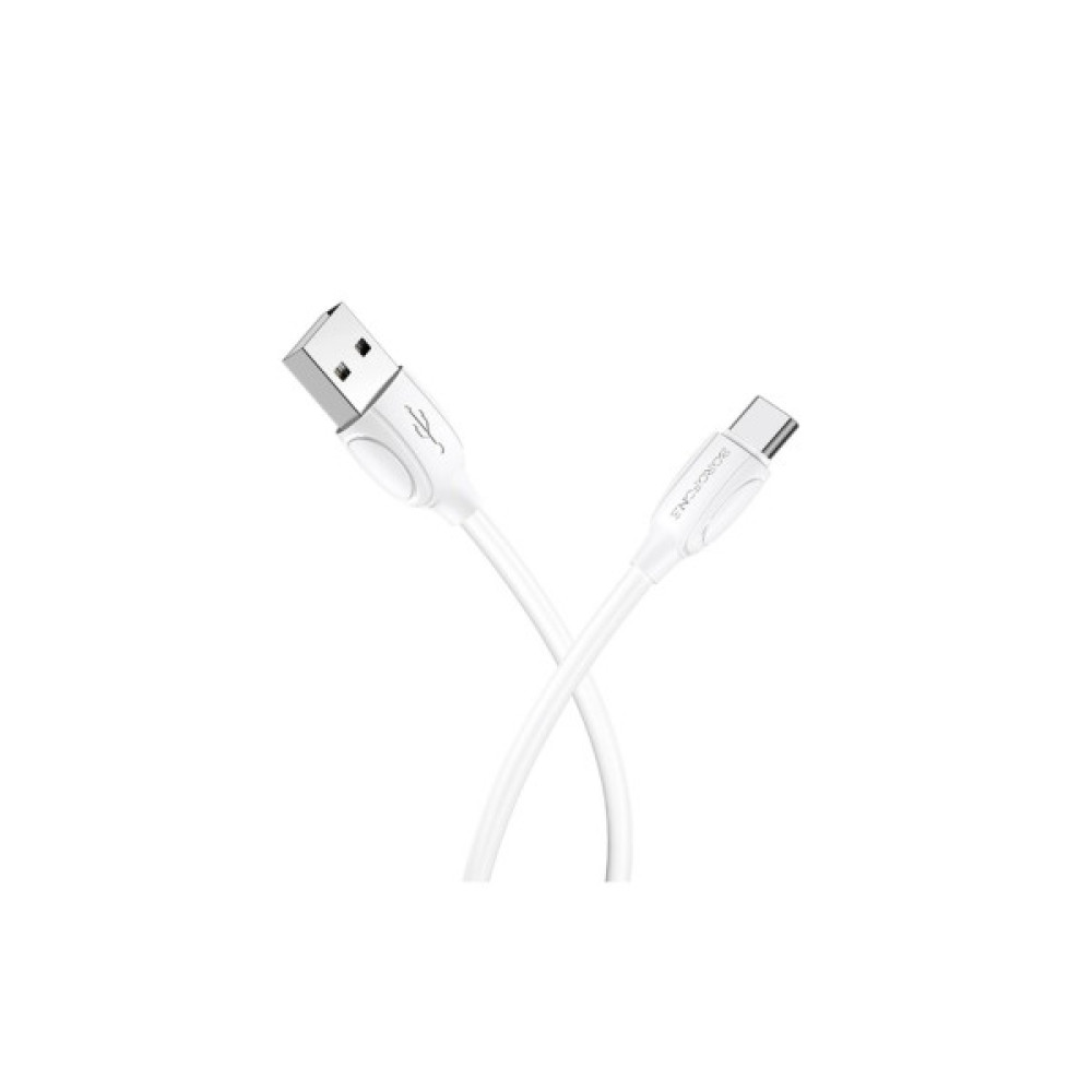 Дата кабель USB 2.0 AM to USB-C 1.0m 3A white BOROFONE (6931474701800)