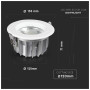 Світильник точковий V-TAC LED 10W, SKU-1272, 230V, 6.4K, 1200Lm (3800157611947)