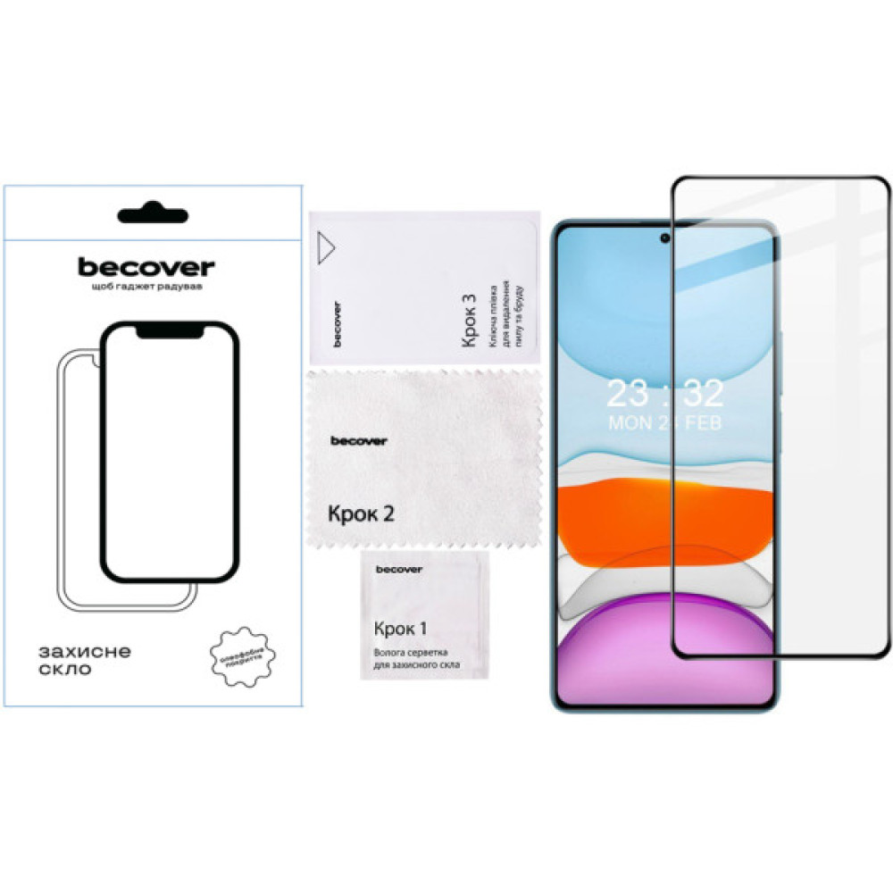 Скло захисне BeCover Xiaomi Redmi Note 14 4G Black (713099)
