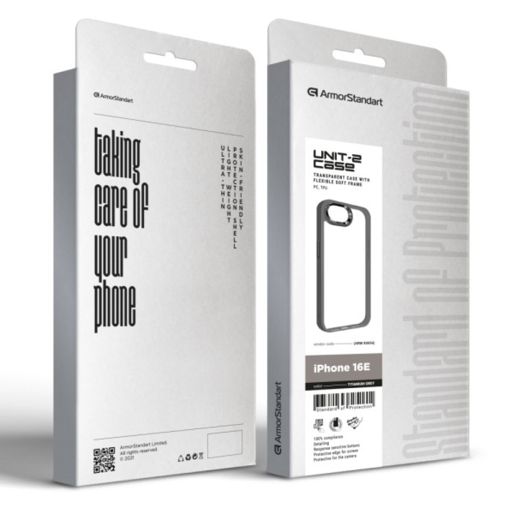 Чохол до мобільного телефона Armorstandart UNIT2 Apple iPhone 16e Titanium Grey (ARM83854)