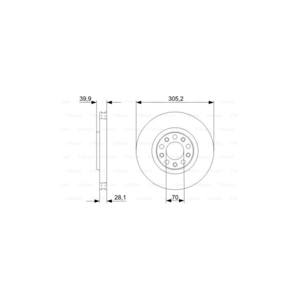 Гальмівний диск Bosch 0 986 479 291 Гальмівний диск Bosch 0 986 479 291
