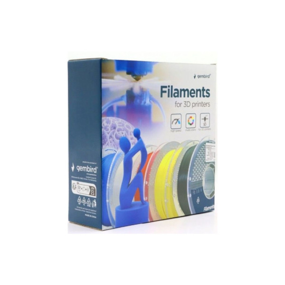 Пластик для 3D-принтера Gembird ABS High Speed, 1.75 мм, 1kg, white (3DP-ABS1.75HY-01-W)