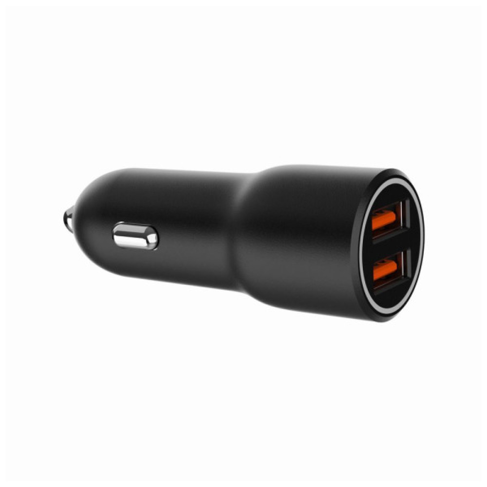 Зарядний пристрій Gembird 2xUSB QC3.0 car adapter black (TA-UC-A2QC36-CAR-01)