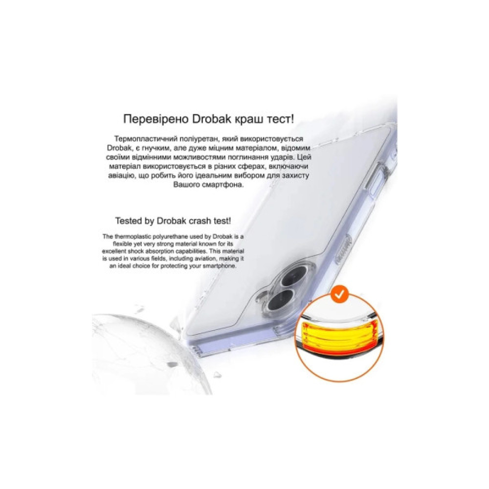 Чохол до мобільного телефона Drobak Acrylic Case with Airbag для Apple iPhone 16 Plus (949412)